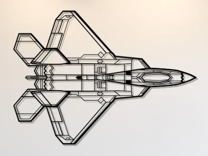 F-22 Raptor Top Wall Art