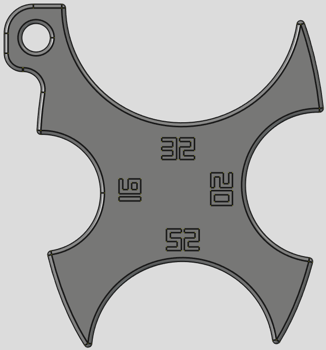 Mighty pipe gauge for 32/25/20/16mm pipes (eg: HDPE, KPE, POLYPIPE)
