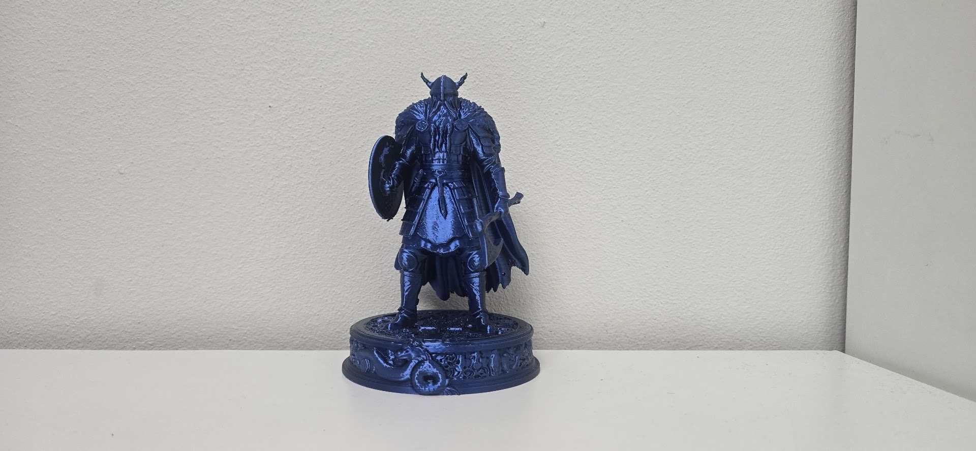 Viking Jarl with Shield and Axe Statue