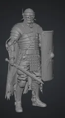 Cyberpunk Legionnaire with shield