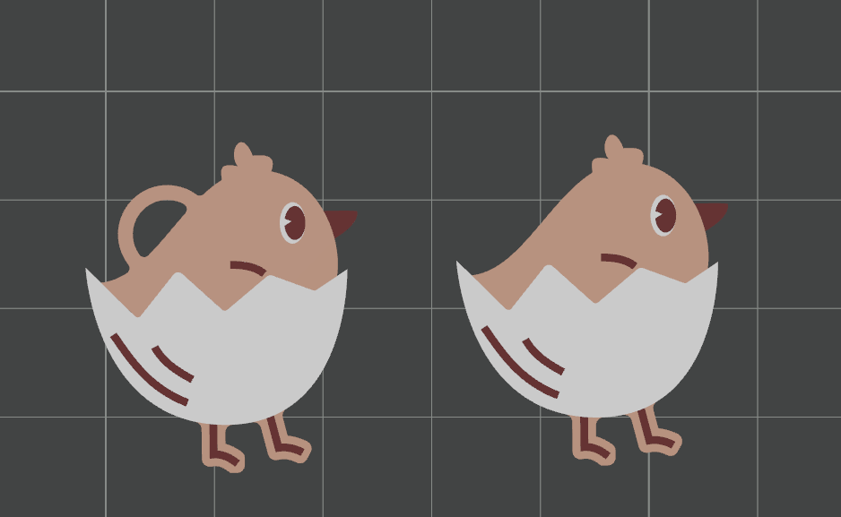 Chick Keychain 3D model by Grunerite