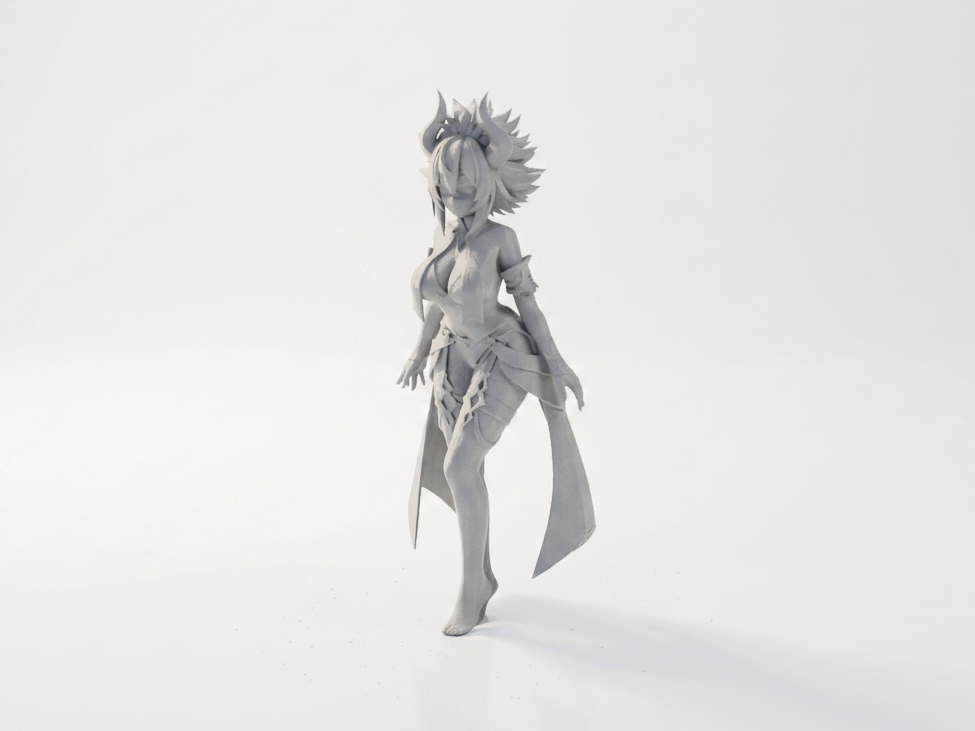 Anime Girl Figurine Female Character 3D Printable