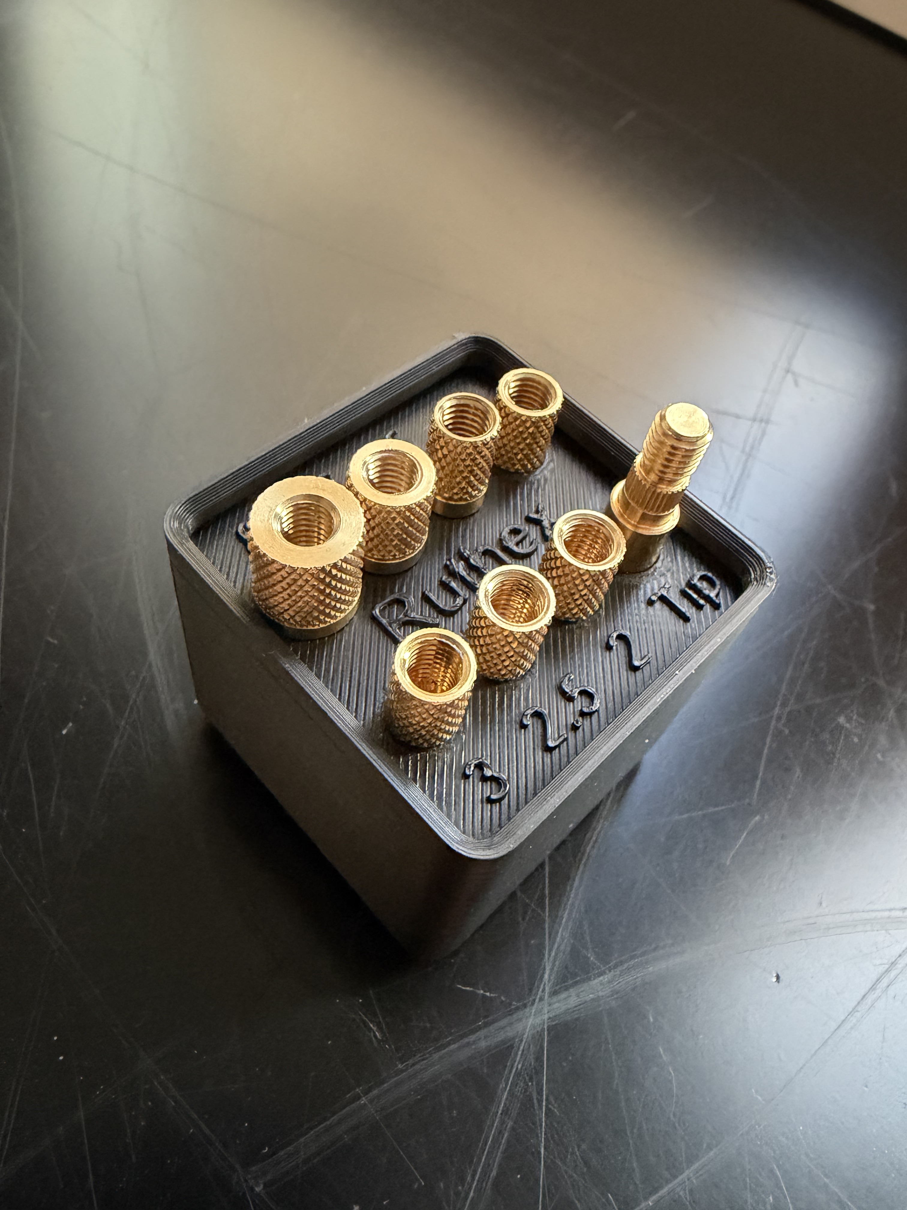Ruthex Heatset Insert Tools - Gridfinity bin