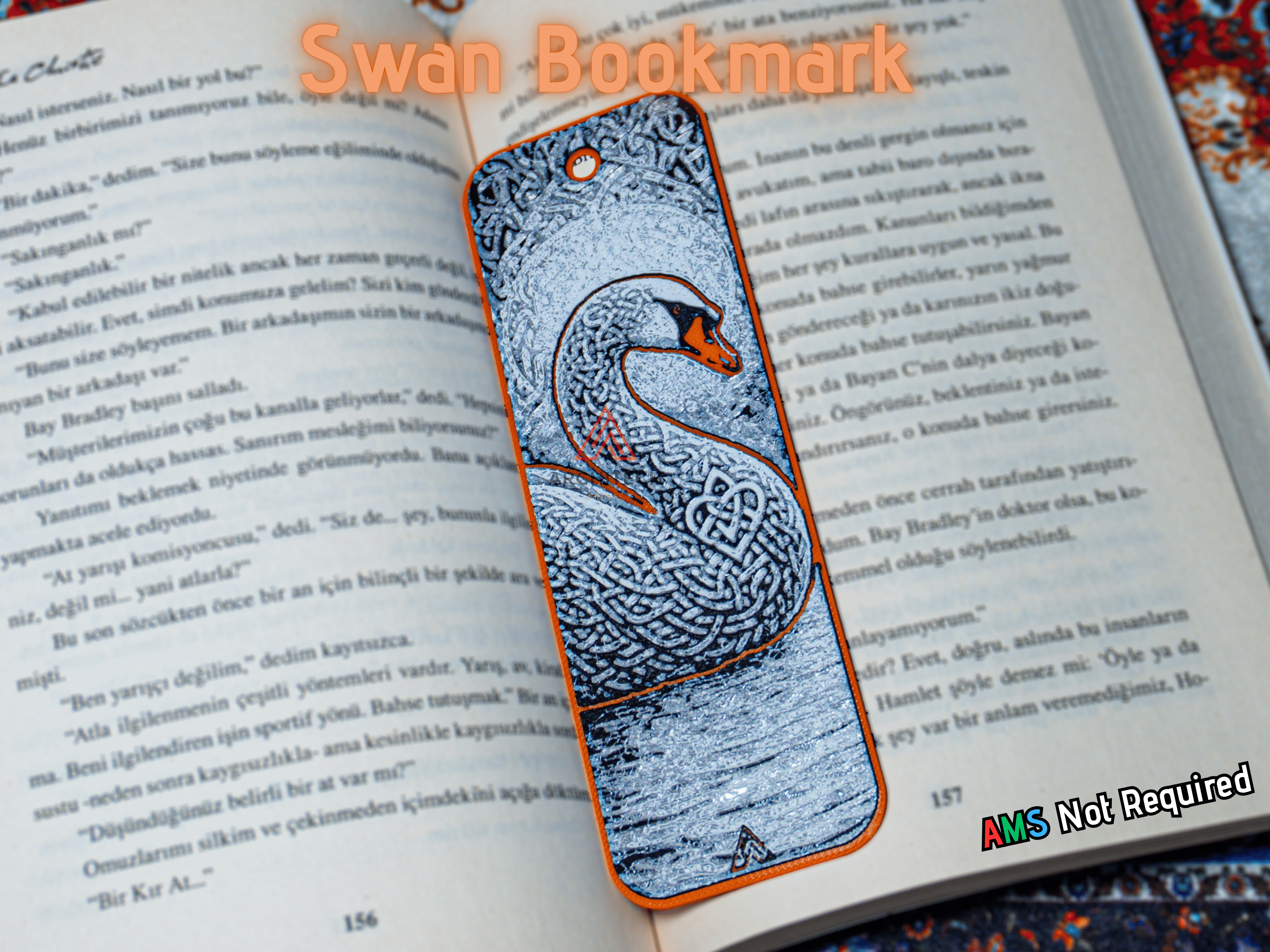 Celtic Knot Swan Bookmark