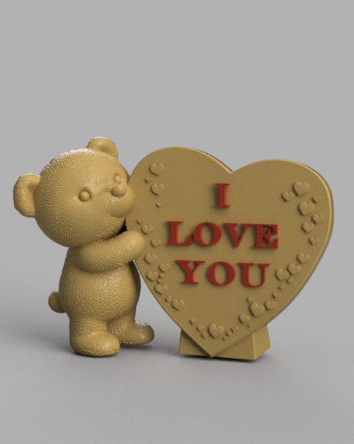 Valentine’s Day Teddy Bear with Heart