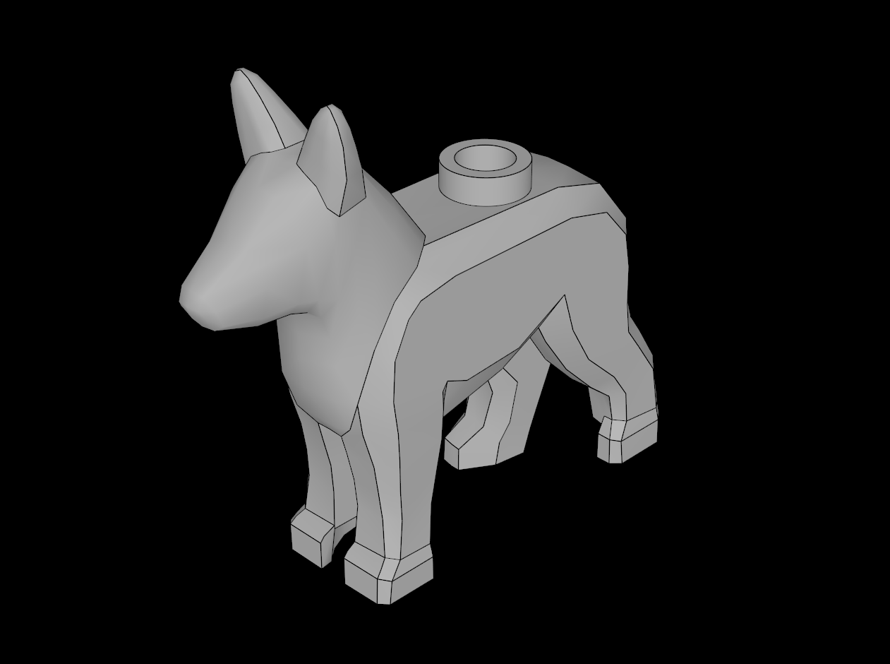 Lego Compatible (92586.dat) Animal Dog German Shepherd