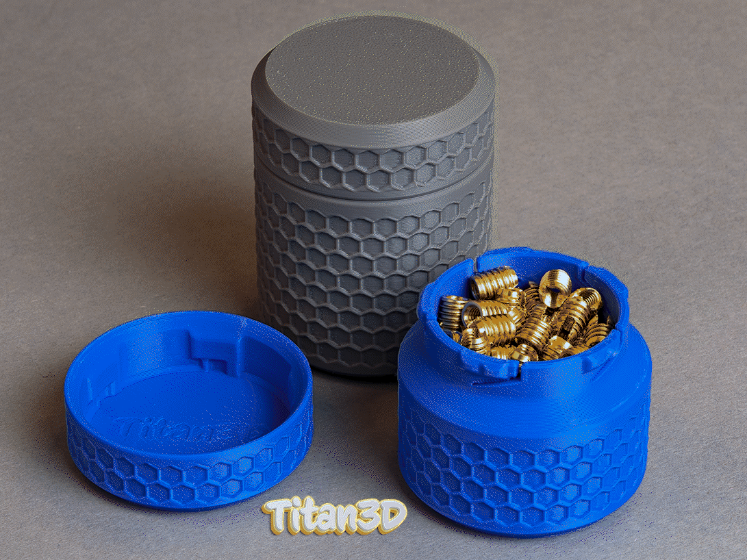 Twist Lock Container with Honeycomb Pattern