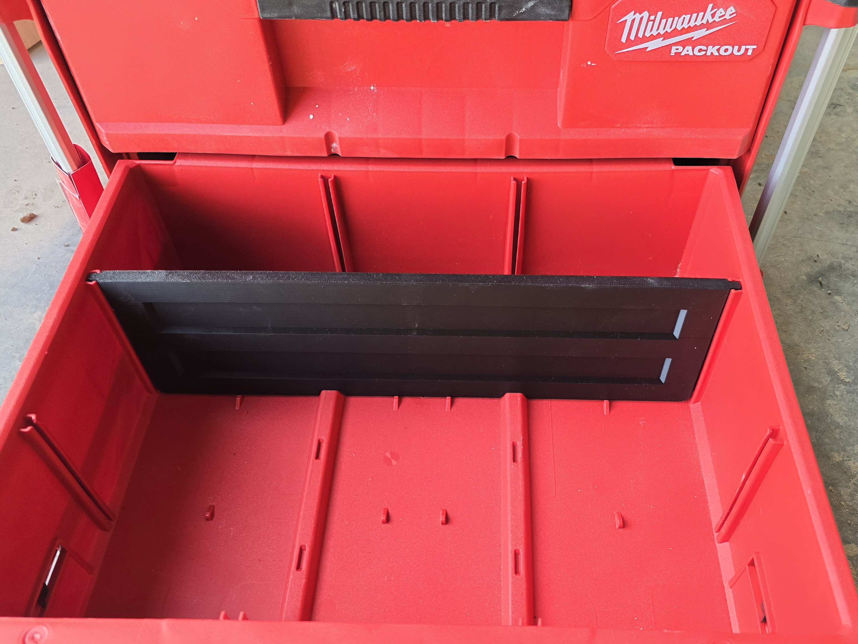 Milwaukee packout 2 drawer lond divider
