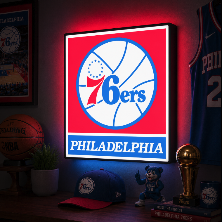Philadelphia 76ers LED Lightbox | Multicolor 3D Printable 3MF
