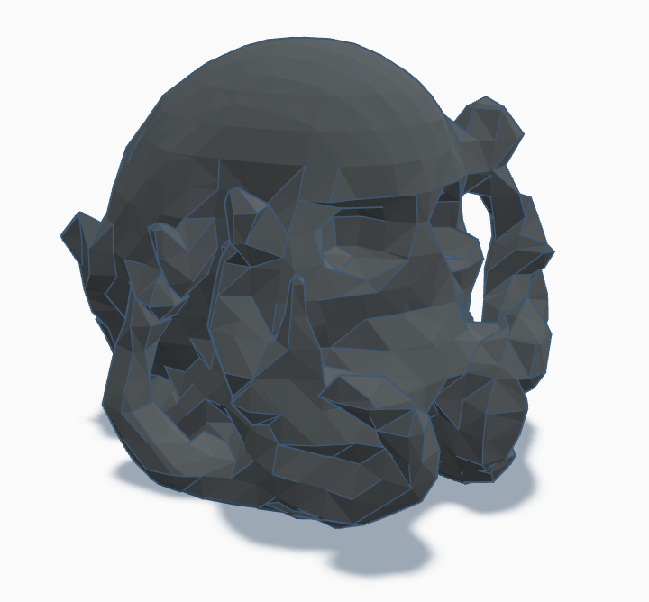 low poly Octo skull