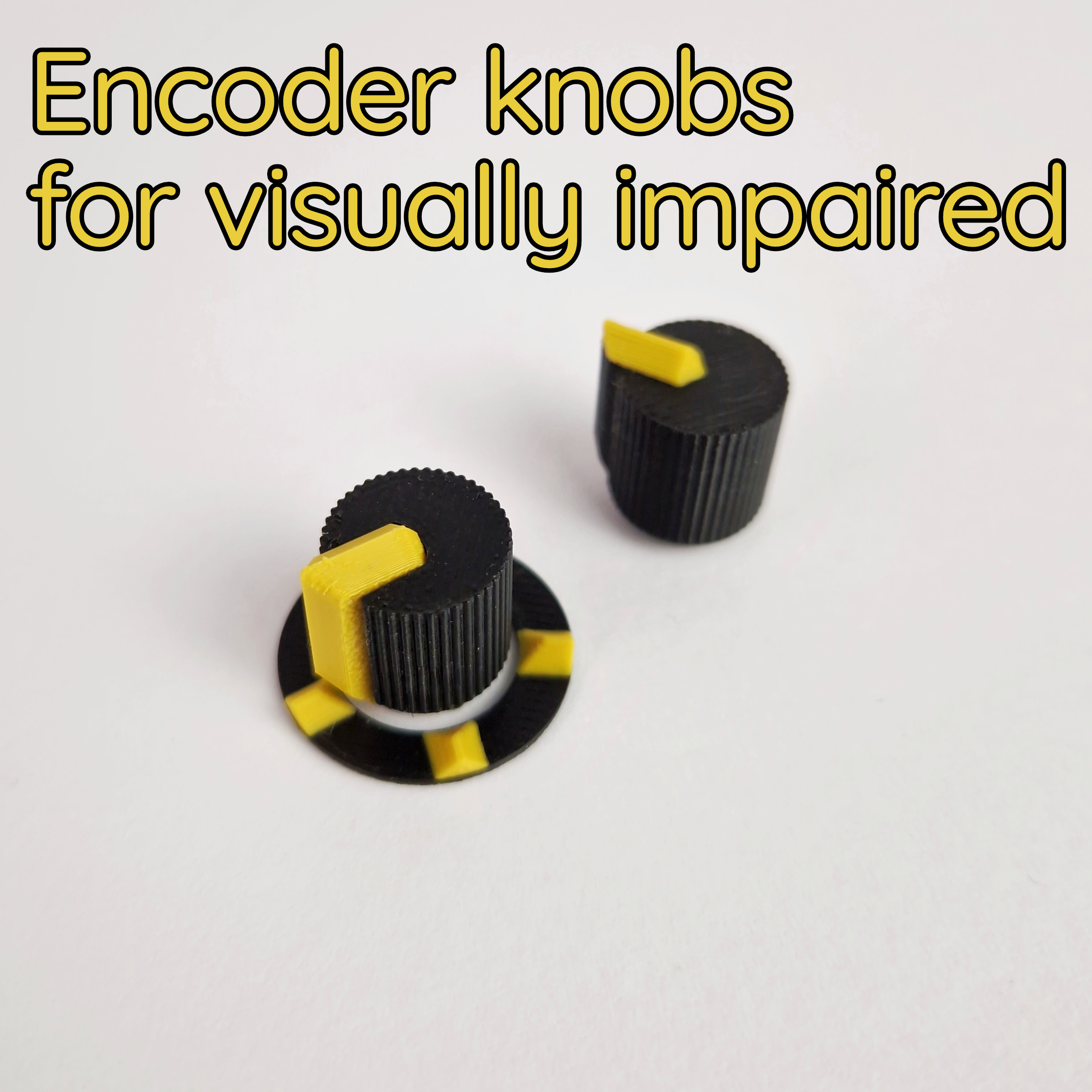 Hercules encoder knobs for visually impaired - color changing NOT required
