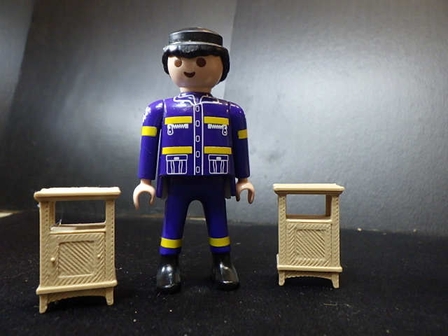 Pair of Modern Wood Nightstands in Playmobil Diorama Compatible Scale & Dollhouse Scale