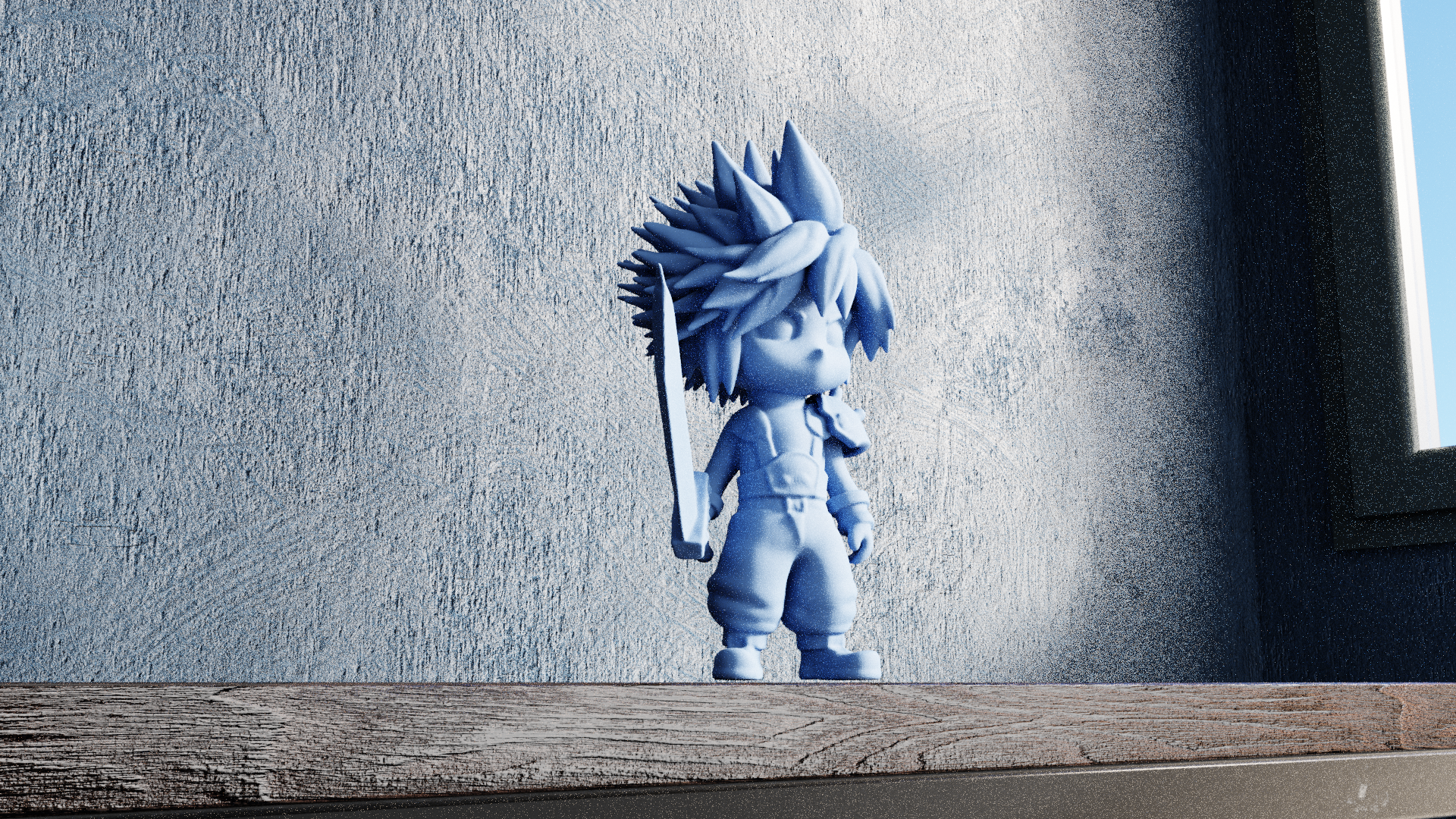 Miniatura 2 do modelo 3D Chibi Cloud Strife