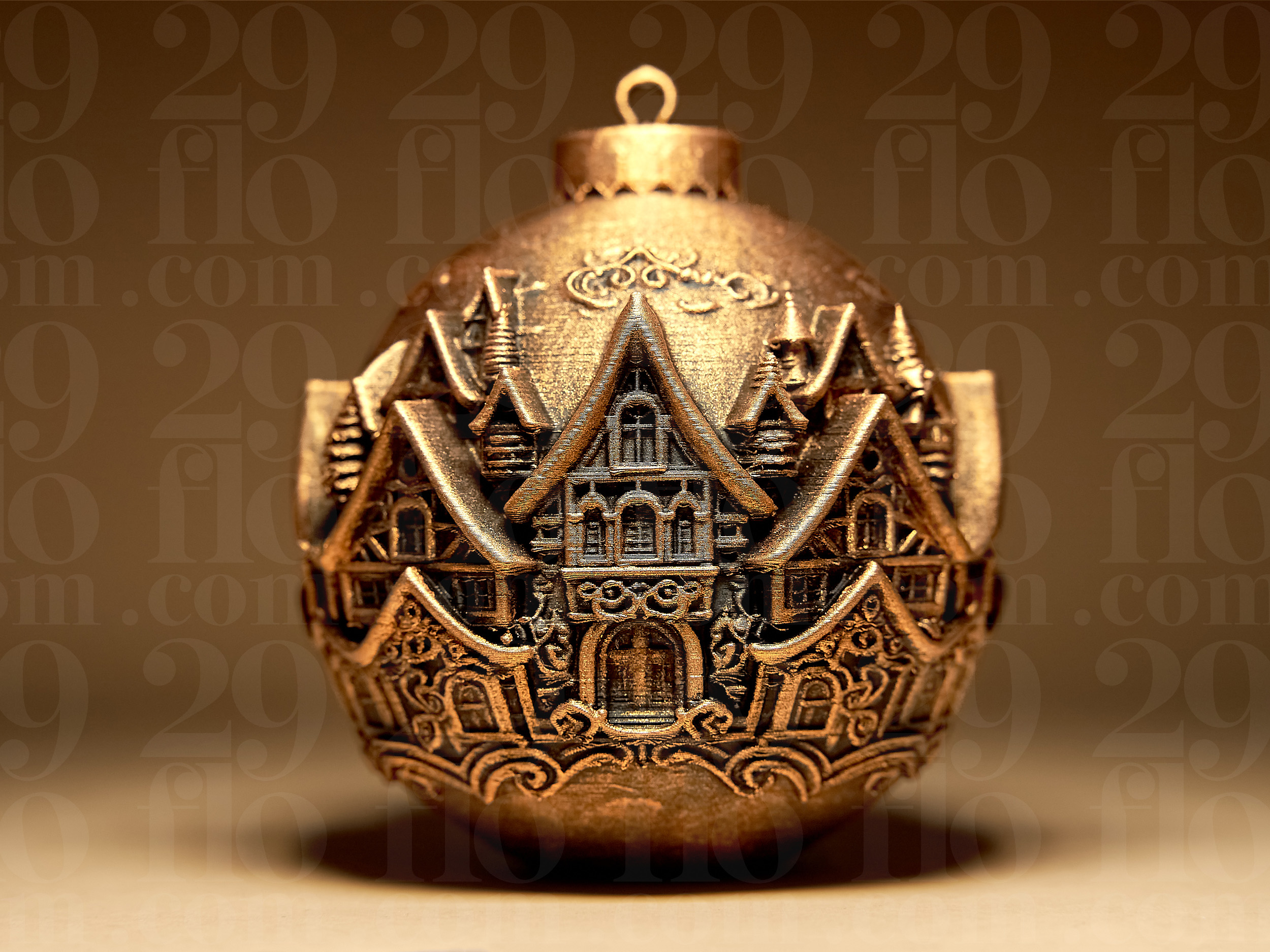 Village - Christmas Decorative Ball