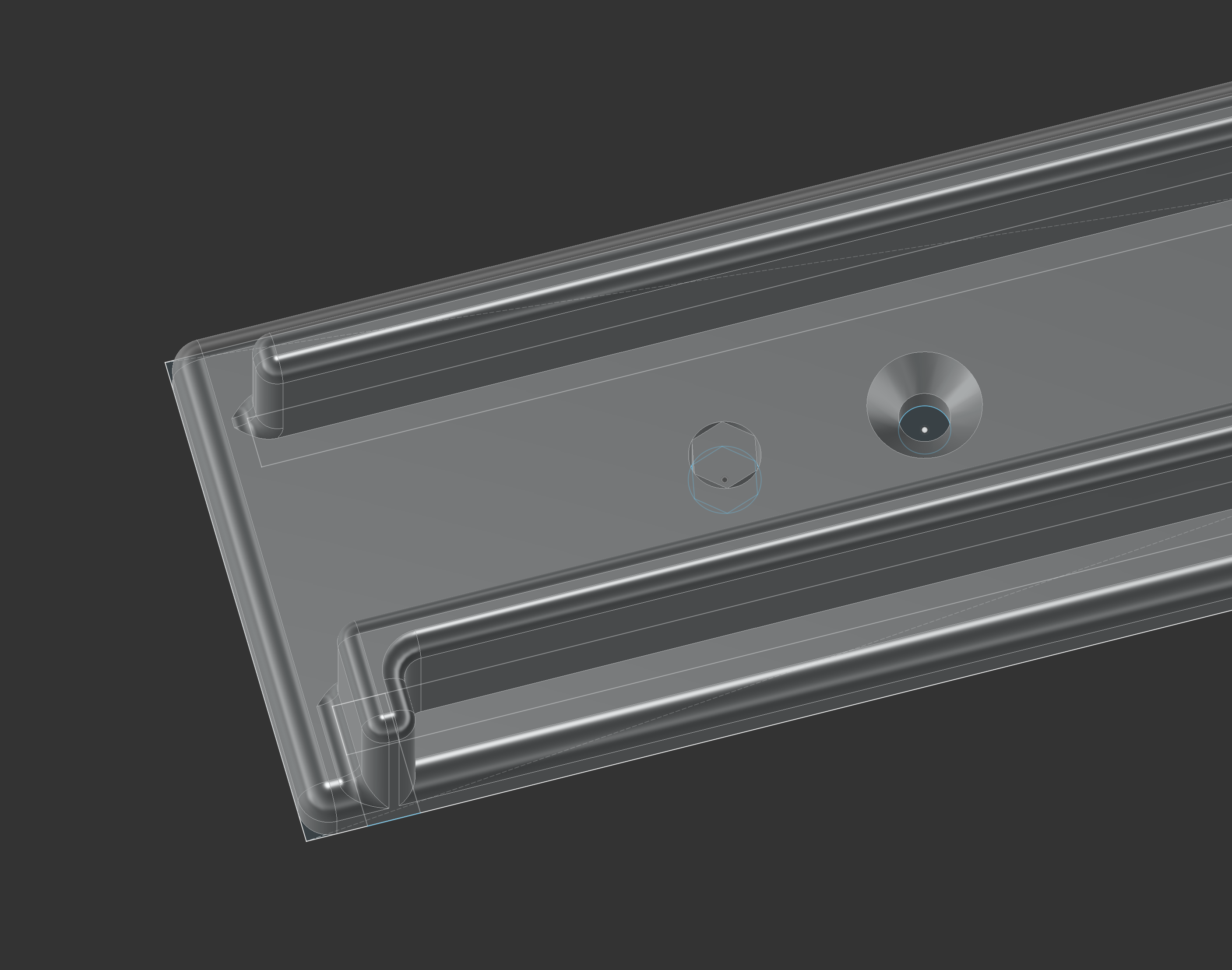School Tote Replacement Rail 3D model