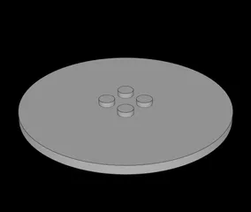 Lego Compatible (6177.dat) Plate  8 x  8 Round with  2 x  2 Centre Studs