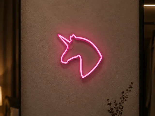 Unicorn Head Neon Sign 3D STL | LED Wall Art
