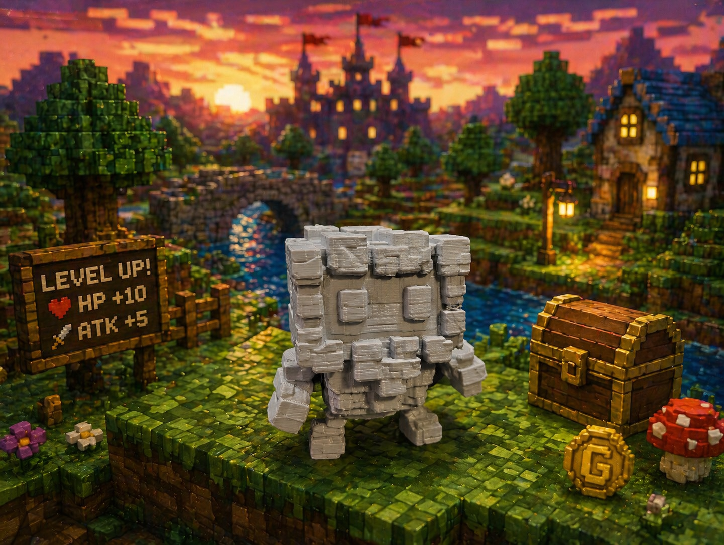 Pixel Stone Creature