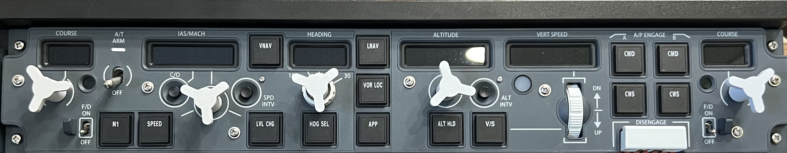 Adaptive knobs for WINCTRL Boeing 737 MCP