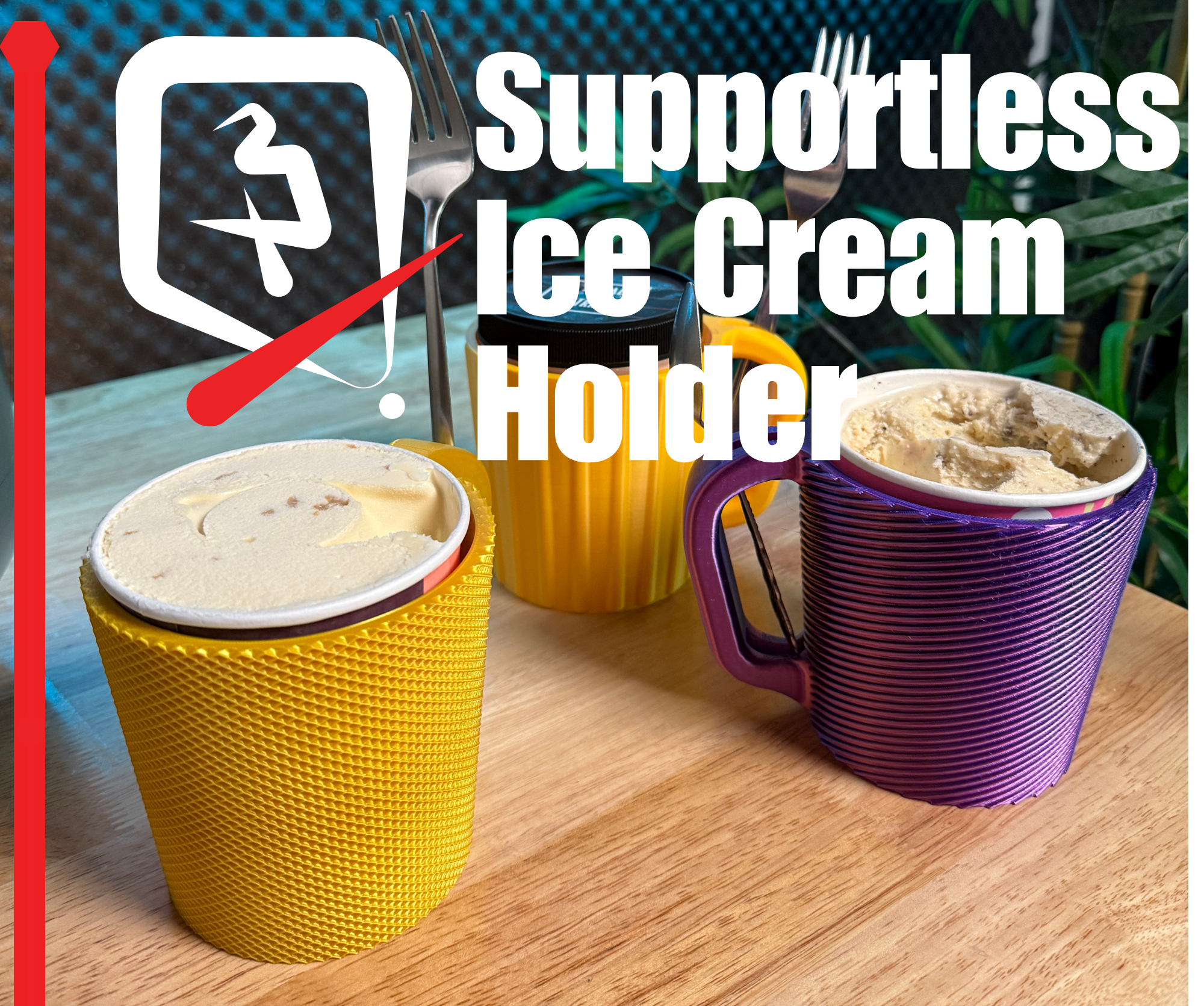 Ice cream Pint Holder- Supportless
