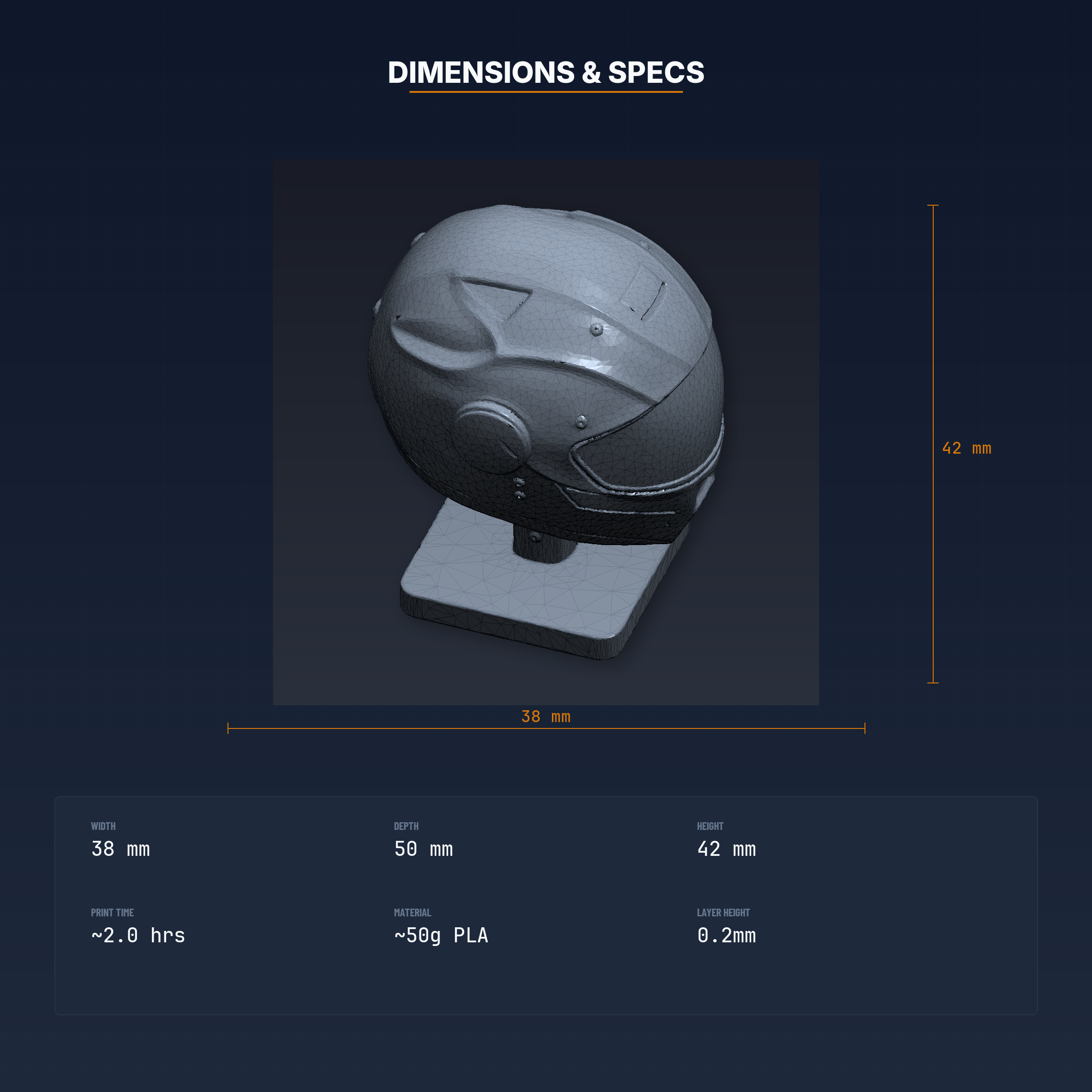 Cyberpunk Helmet Display - 3D Printable STL File — miniatura 4
