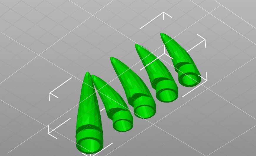 Finger Claws with connection point for gloves CONCEPT