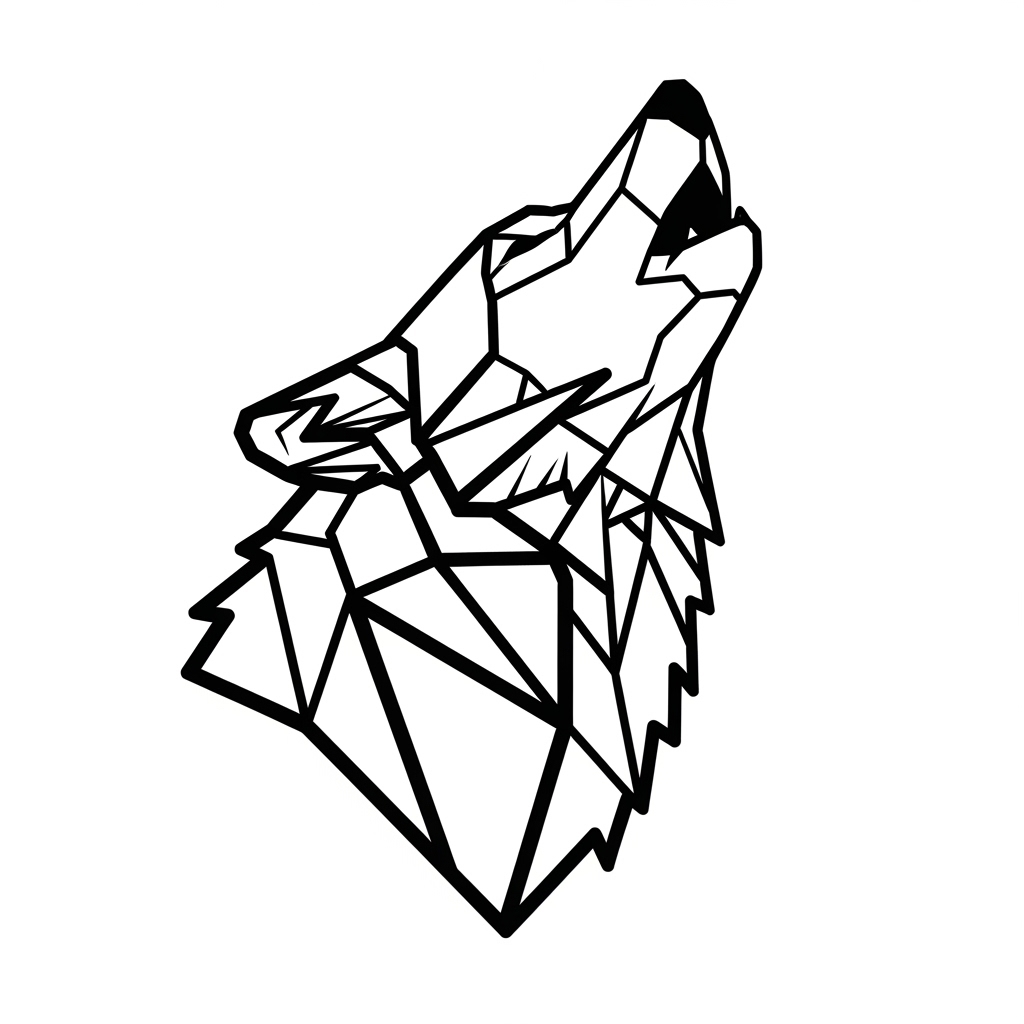 Howling Wolf Wall Art STL | Wolf Silhouette 3D Print | Modern Wall Decor | Easy to Print