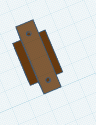 ski V2 with holes and pins to connect to plane.