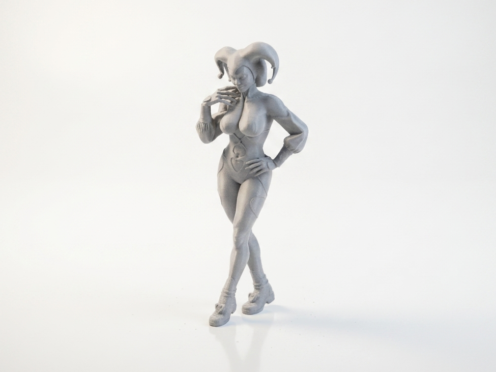 Jester Lady Figurine Female Character 3D Printable