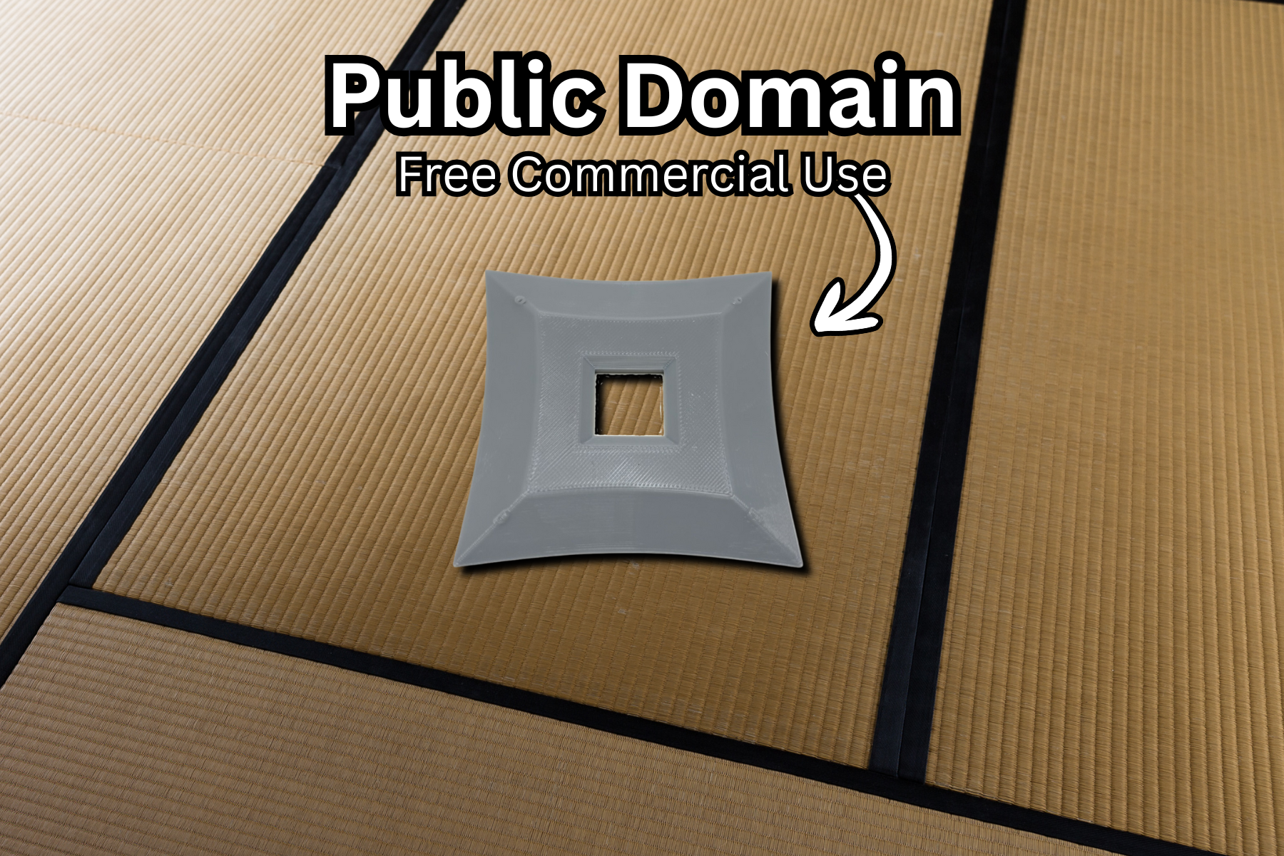 Square Ninja Star (Shuriken) – Public Domain