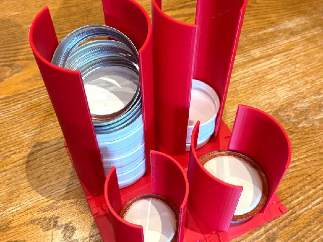 Modular Mason Jar Lid Storage
