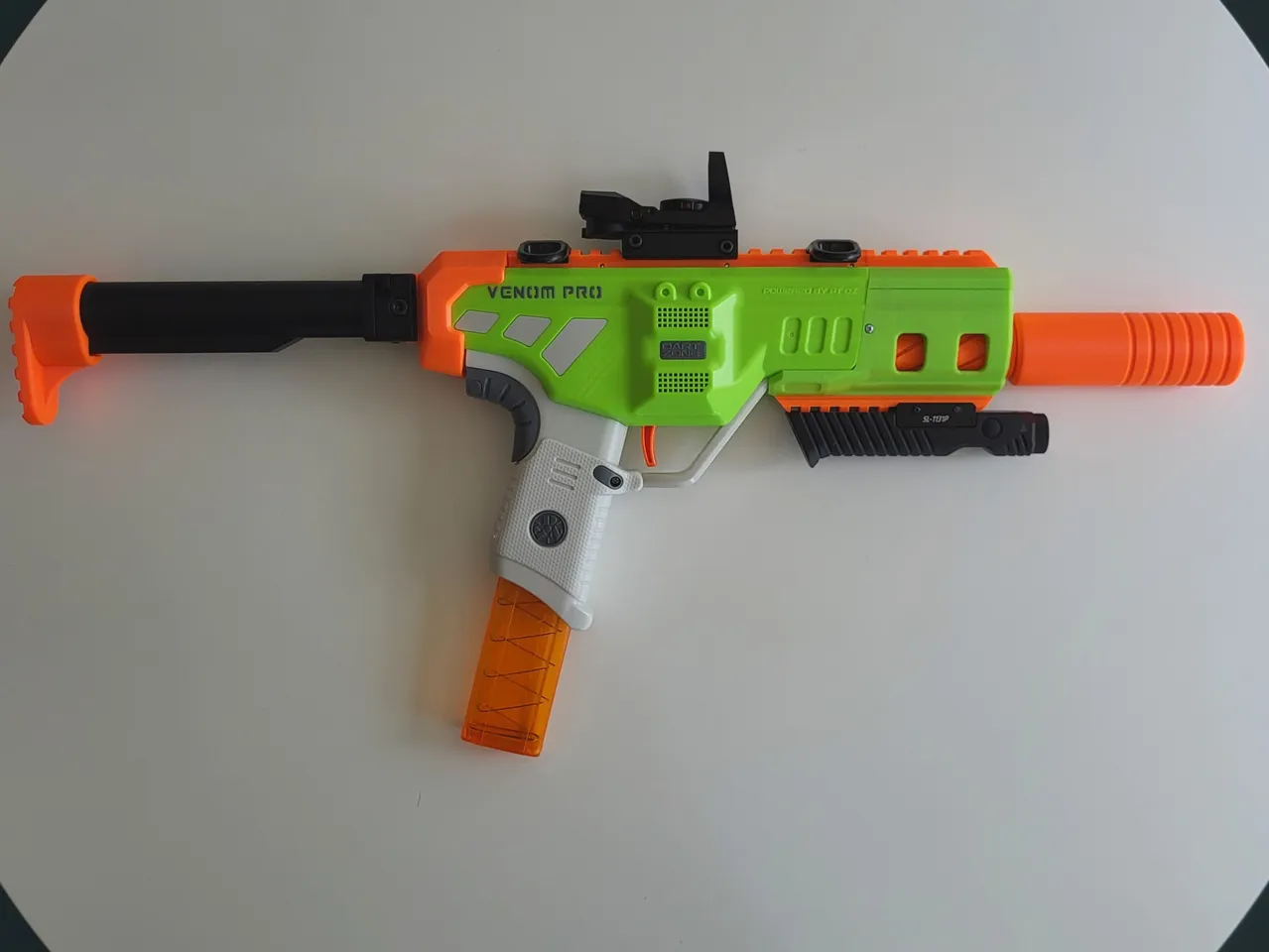 SMG Venom Pro DartZone Upgrades (mock suppressor + micro stock) by