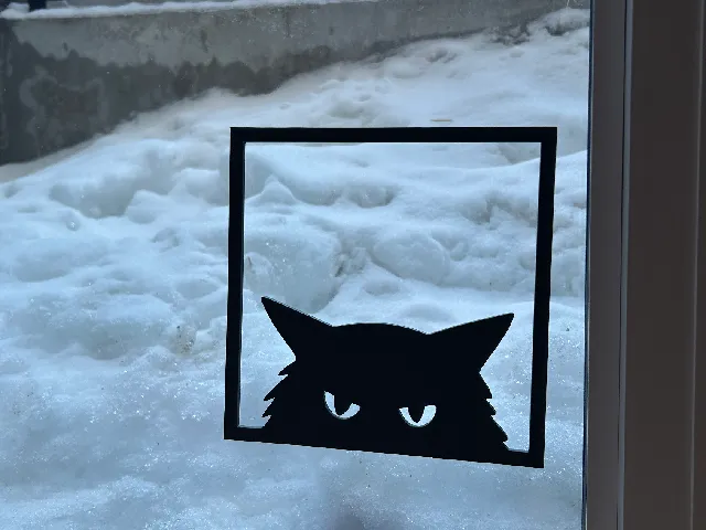 Cat decoration for wall or window