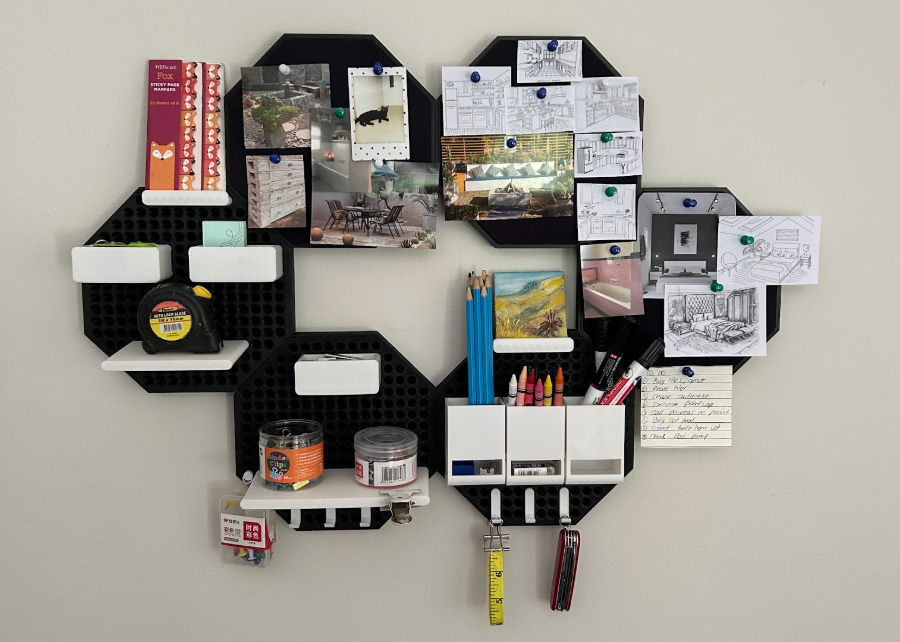 Miniatura 4 do modelo 3D modular pegboard / pinboard combination