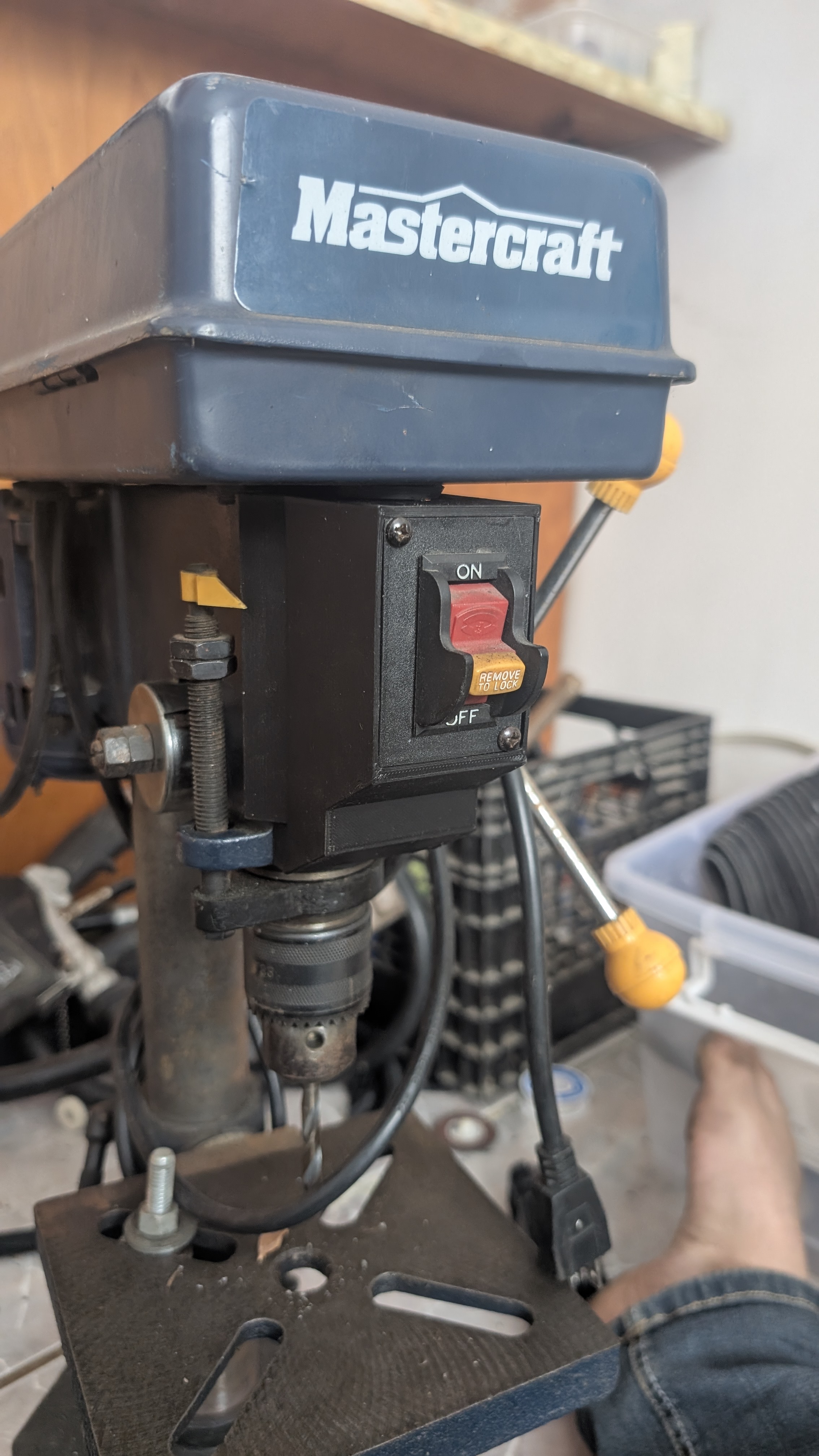 switch cover, press drill mastercraft