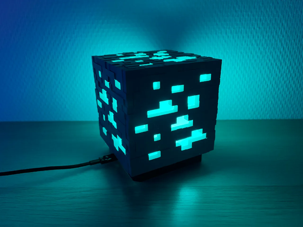 [確認用] マインクラフト ライト Minecraft Ore Lamp (WLED / ESP32 D1 Mini USB-C) by Rauks