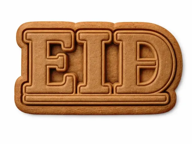 Eid Cookie Cutter STL | Eid Mubarak Fondant Stamp | 3D Printable Baking File