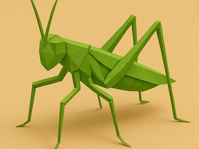 Low poly grasshopper