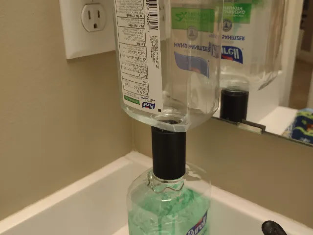 Purell bottle transfer tube
