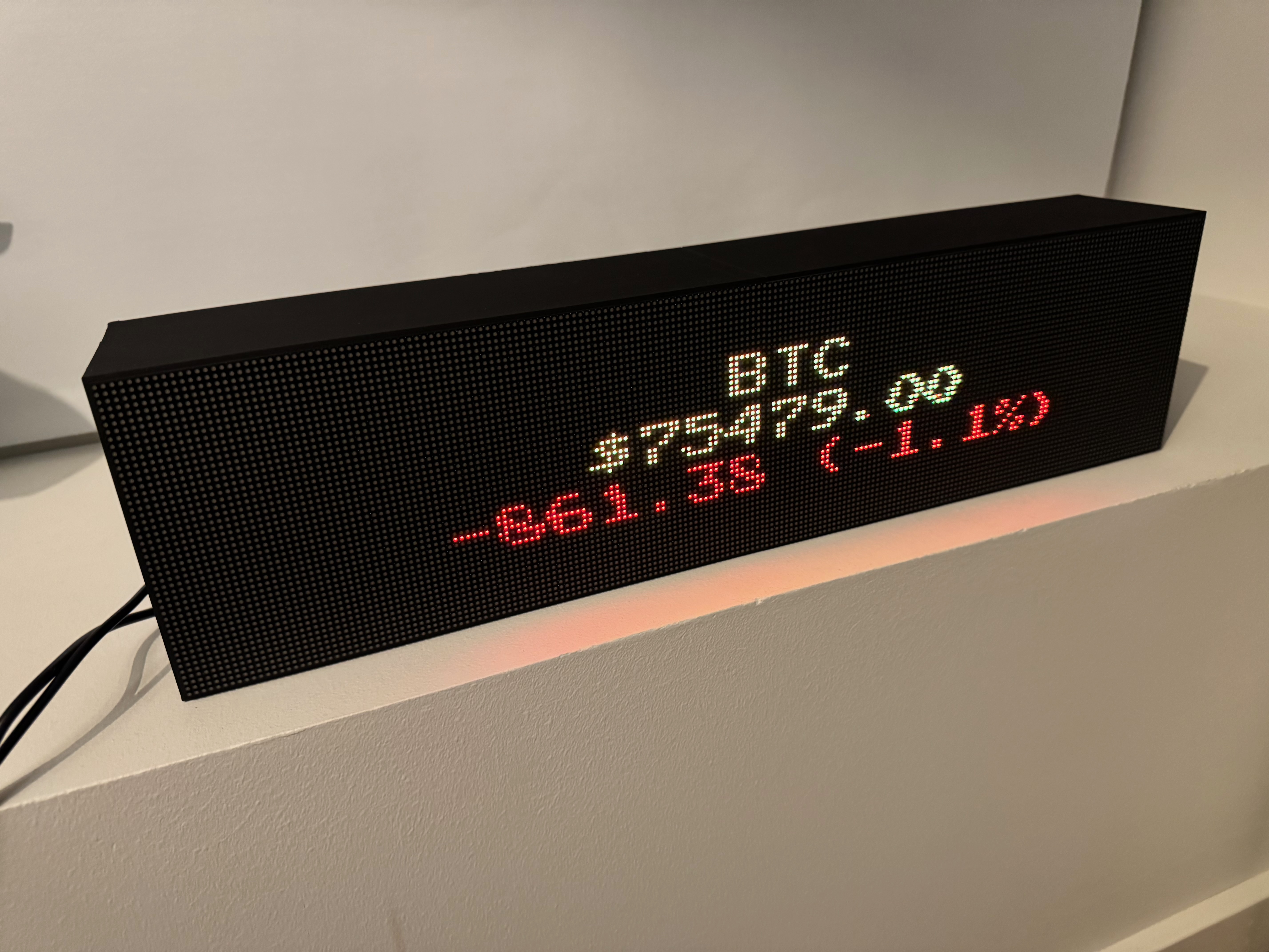 LED Matrix enclosure for 1, 2 or 3 Waveshare LED matrix panels.