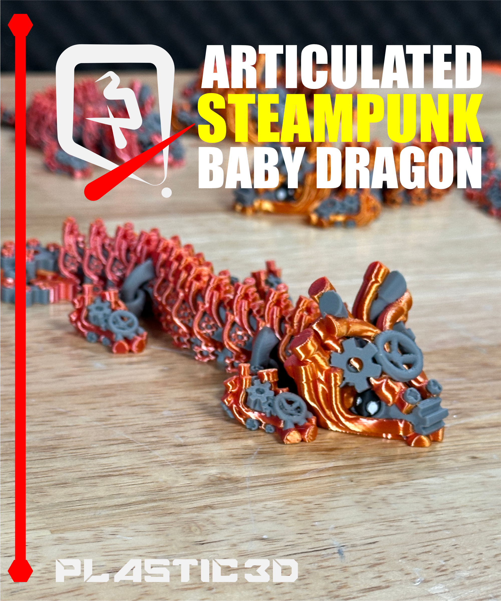 Steampunk Baby Dragon Articulated — The Seamless Clockwork Legend — thumbnail 6