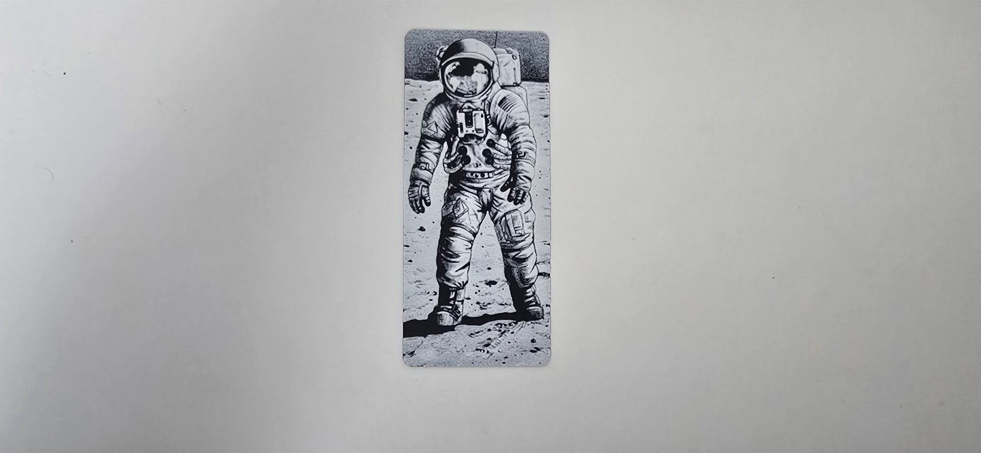 Detailed Lunar Astronaut Portrait Bookmark
