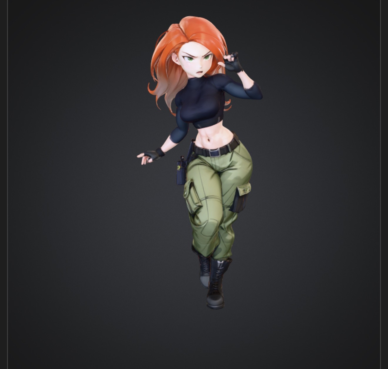 Aventurière armée – Figurine stylisée