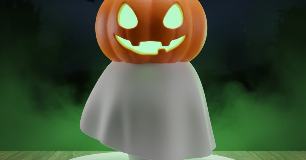 pumpkin ghost by sumuksairam vk | Download free STL model | Printables.com - 3D model önizlemesi