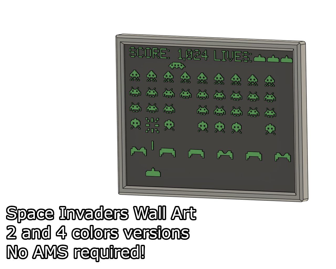 Space Invaders Wall Art — miniatura 2