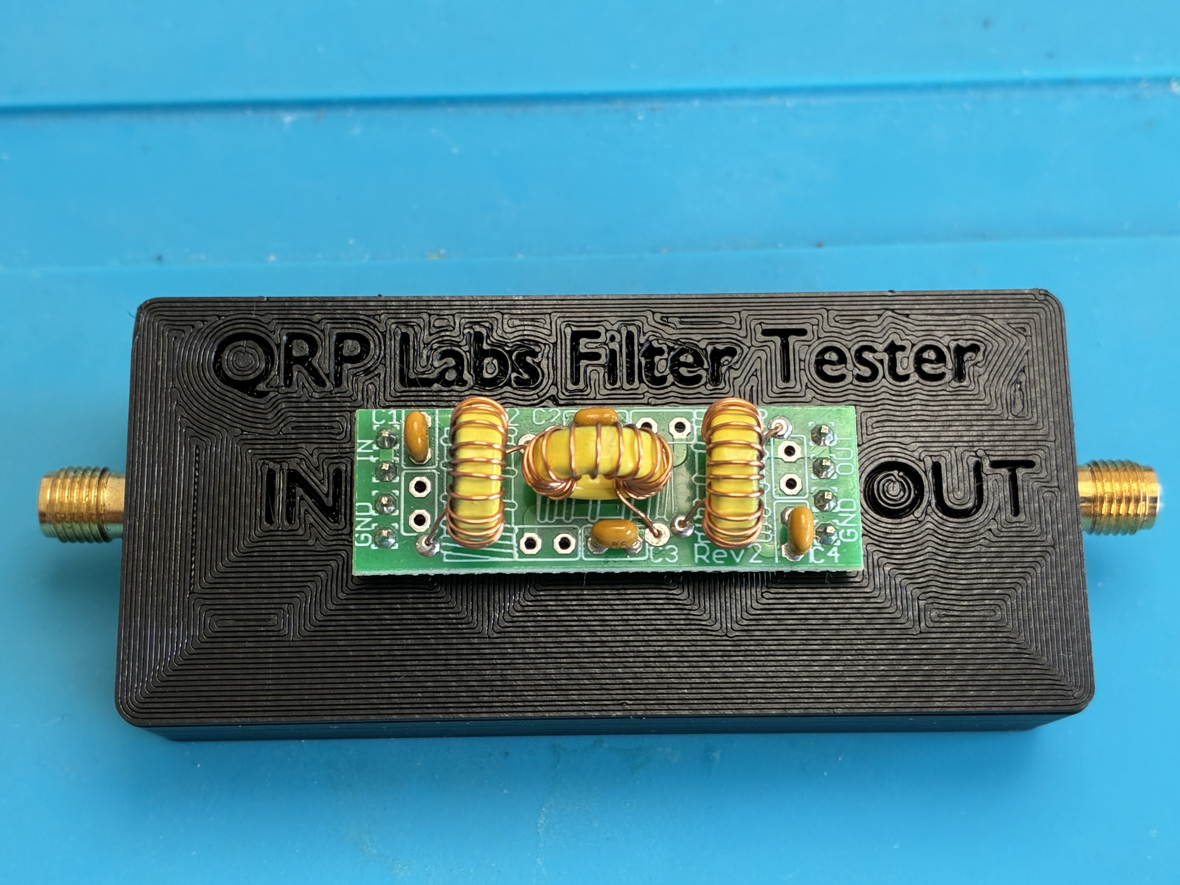 Enclosure for Testing QRP-Labs Low Pass Filters