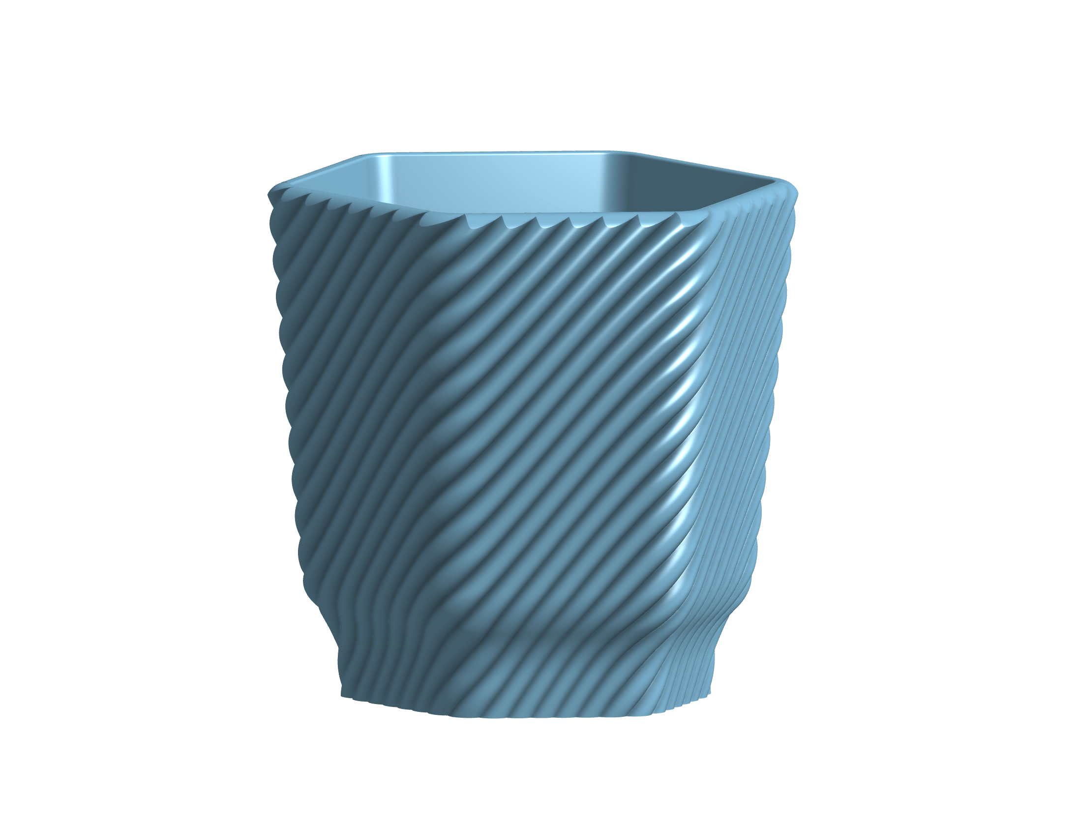 Beaded Swirl Hex Flower Pot