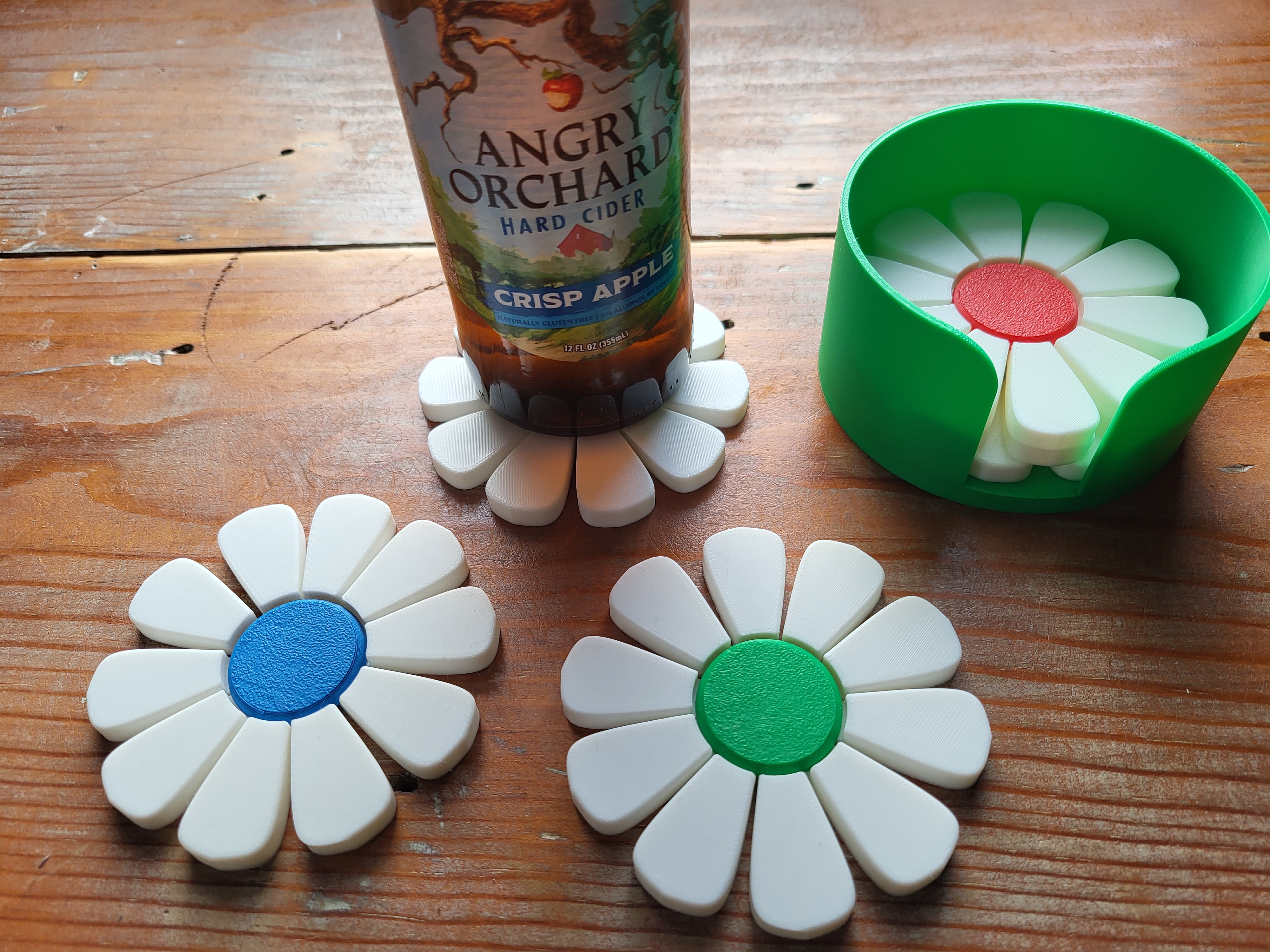 Miniatura 4 do modelo 3D Flower coaster set