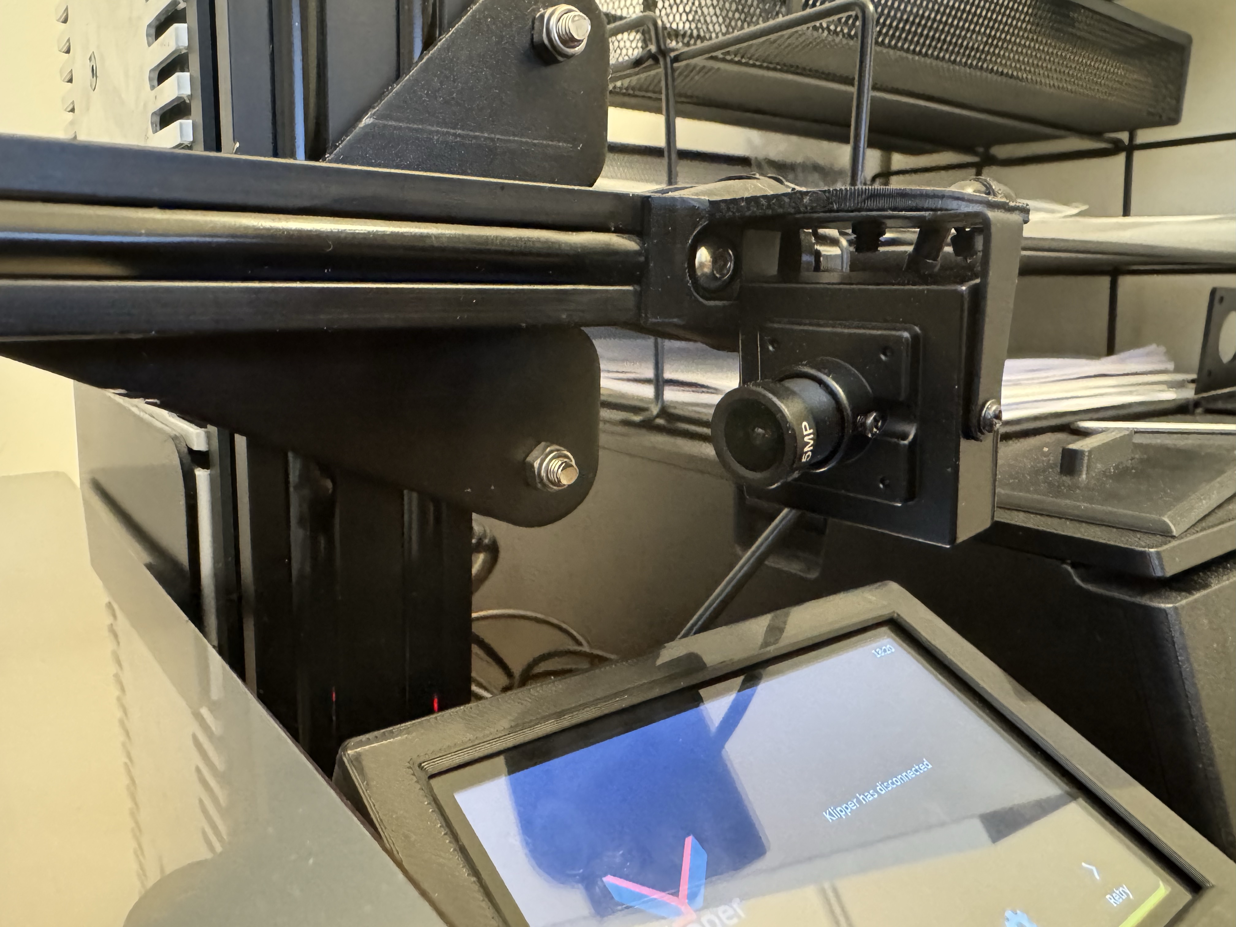 Ender 3 X-Axis belt tensioner with support for small footprint Webcam