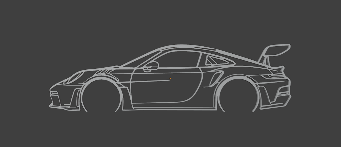 Wall-mounted Porsche 992 GT3 RS